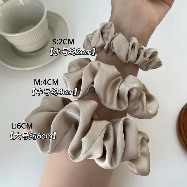 Oversize Satin Scrunchies Elastyczne gumki do włosów Kobiety Dziewczyny Duże jedwabne opaski do włosów Kucyk Gumki do włosów Akcesoria do włosów