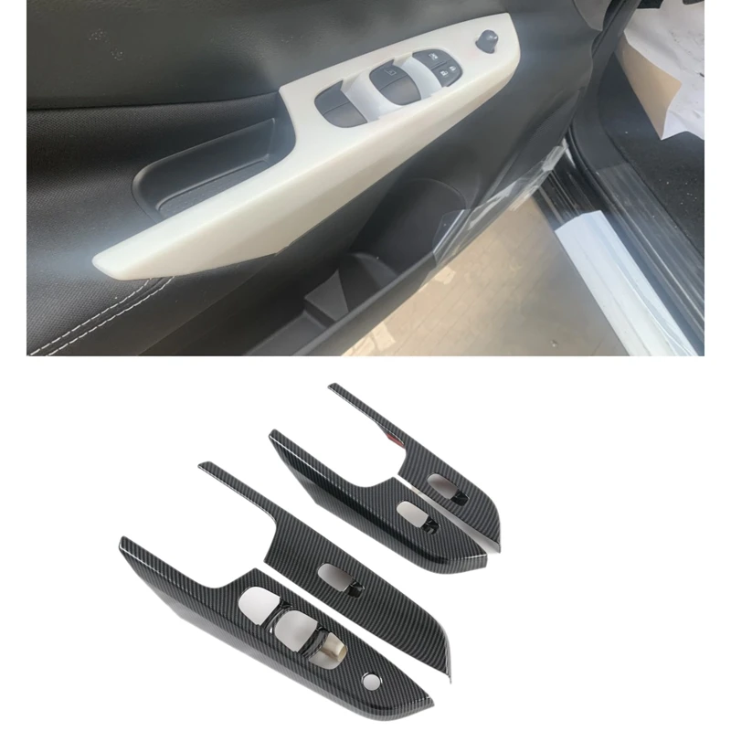 For Nissan Navara NP300 2016-2021 Window Glass Lift Switch Button Panel Cover & Car Front Fog Light Lamp Cover