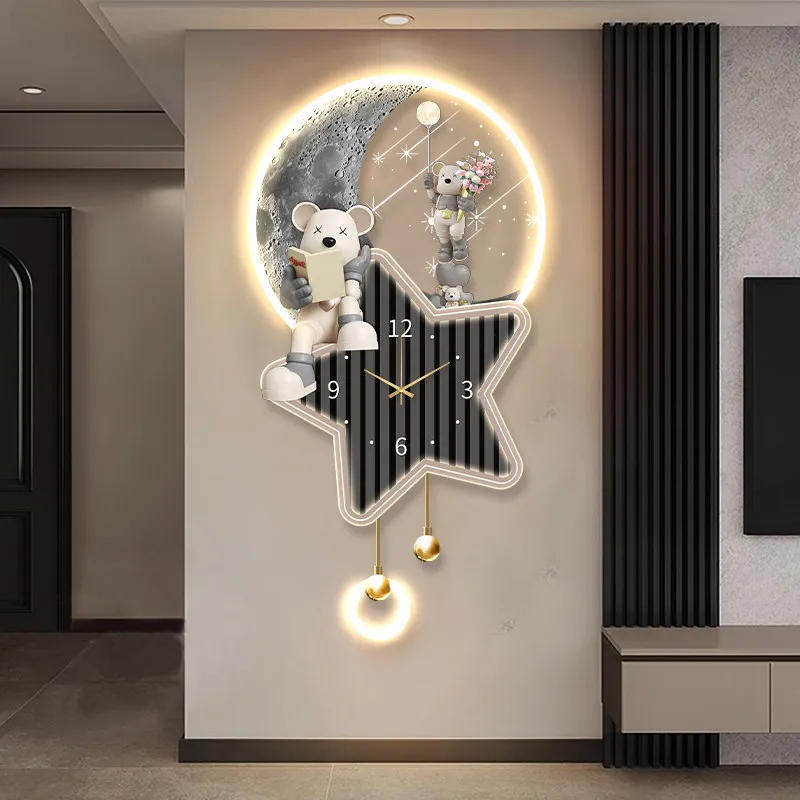 

Luxury Cute Wall Watch Aesthetic Creative Design Nordic Wall Clocks Living Room Simple Orologio Da Parete Ornaments Home Decor