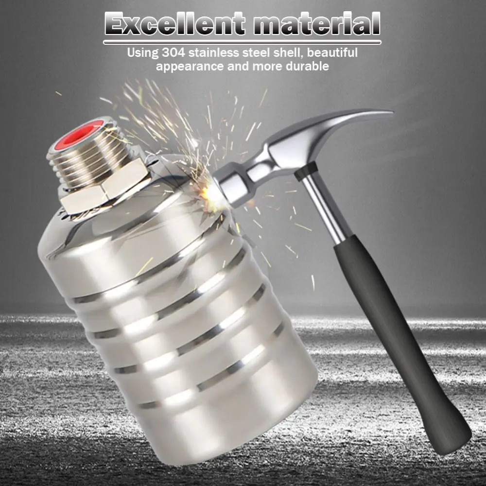 1Pcs 304 Stainless Steel Automatic Float Valve Fully Automatic Waterproof Corrosion Resistant Floating Ball Valve 1/2 3/4 1 Inch