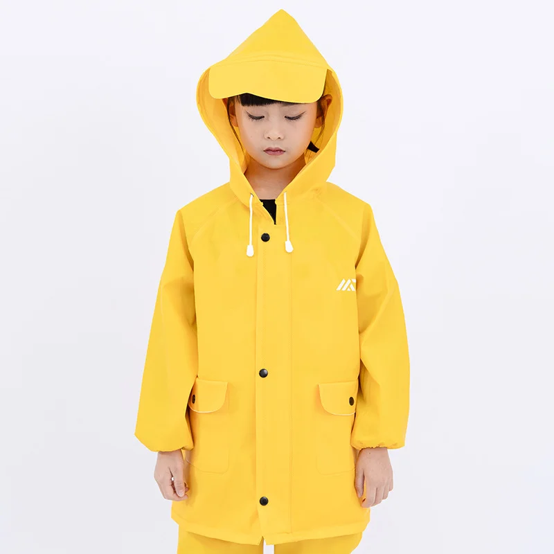 

2025 new wholesale children's split raincoat play sand and water waterproof windproof PVC raincoat jacket and Pant