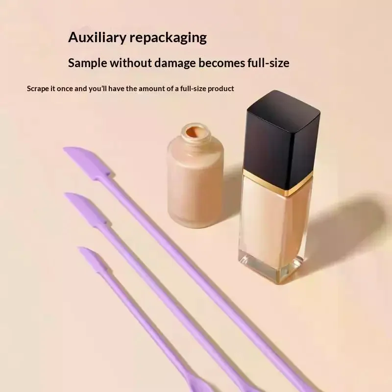 3pcs Silicone Spatula Set Double Head Tiny Scraper For Thin Lotion Bottles Cosmetic Kitchen Tools