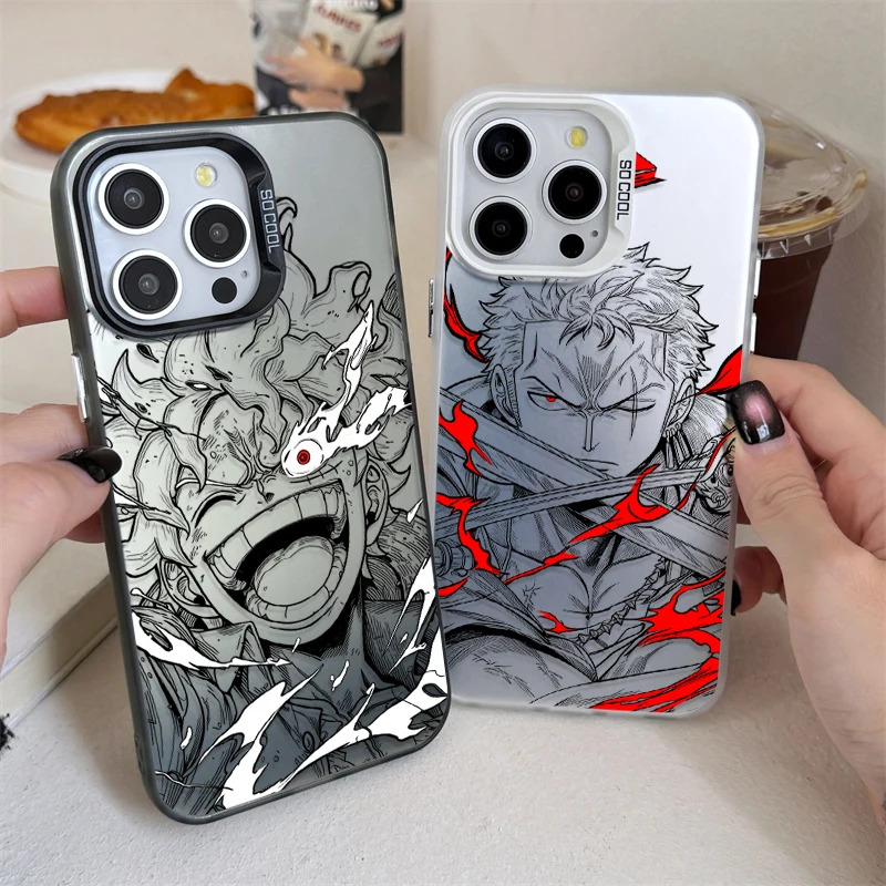 O-One P-Piece Luffy Zoro Plating Case for Samsung Galaxy S25 Edge S26 S24 S23 Ultra S22 S21 Plus FE A57 A37 A17 A07 4G Cover