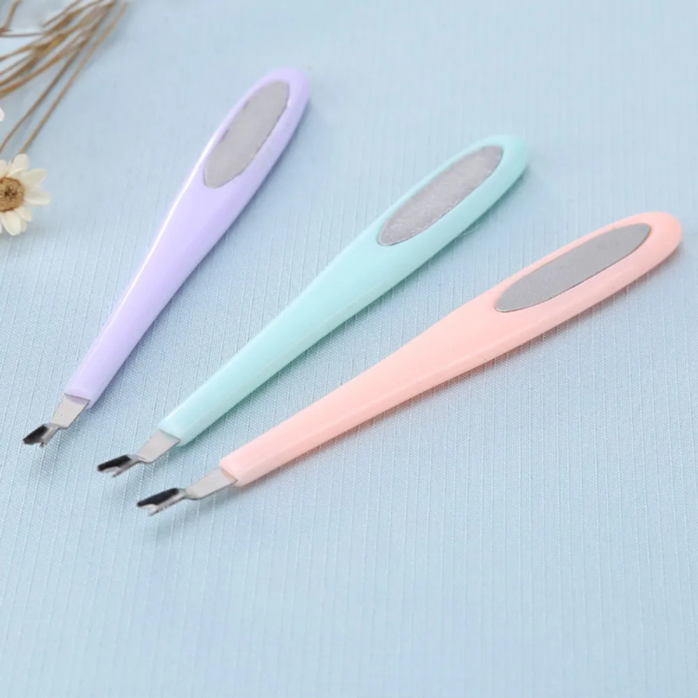 Nail Manicure Pedicure File Files Tool Halloween Christmas Cuticle Pusher Tools Dead Skin Removal Tool Nail Art Practice 2PCS