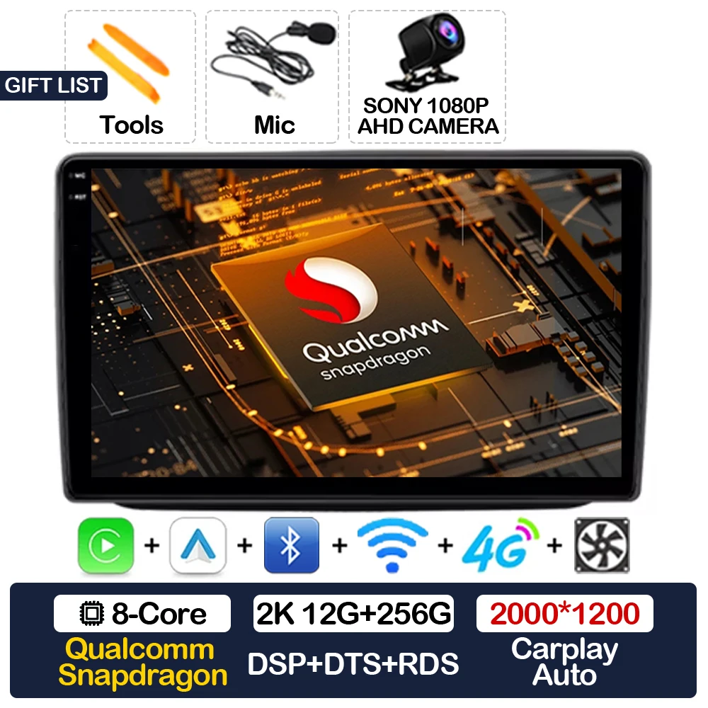 Android 16 Car Radio For Skoda Fabia 2 2007 - 2014 Qualcomm Multimedia Video Player Head Unit Carplay Auto Navigation GPS 4G DSP image 3