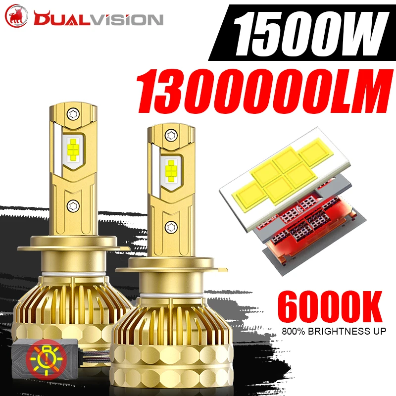

Dualvision Car Headlight H1 H4 H7 LED H8 H11 9005 HB3 9006 HB4 9012 Hir2 Led Bulb Canbus Light Automobile Kit Turbo Car Fog Lamp