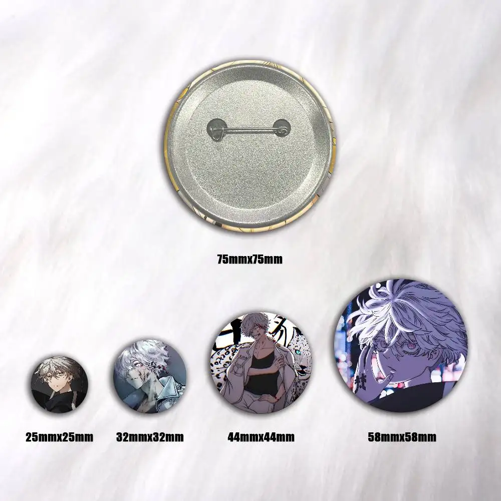 Anime Characters Imaushi Wakasa T-Tokyo R-Revengers  Badge Tinplate DIY Backpack Clothing Accessories Jewelry Pins