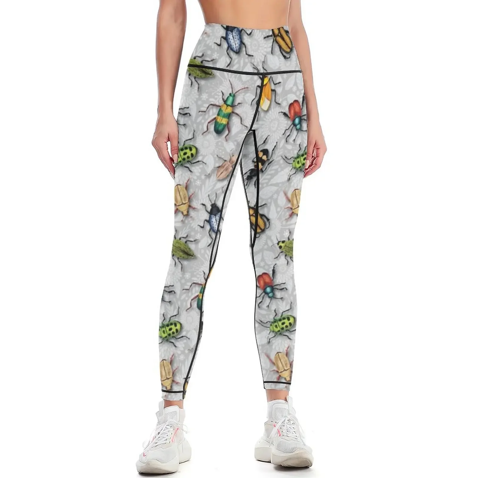 

A Bunch of Beetles - Colorful Insect Pattern Leggings sporty woman push up sport pants Womens Leggings