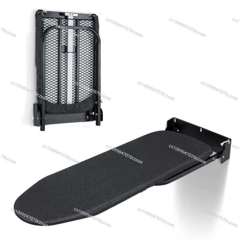 Wall-mounted Ironing Board, Folding Ironing Board Cabinet with Heat-resistant Cover