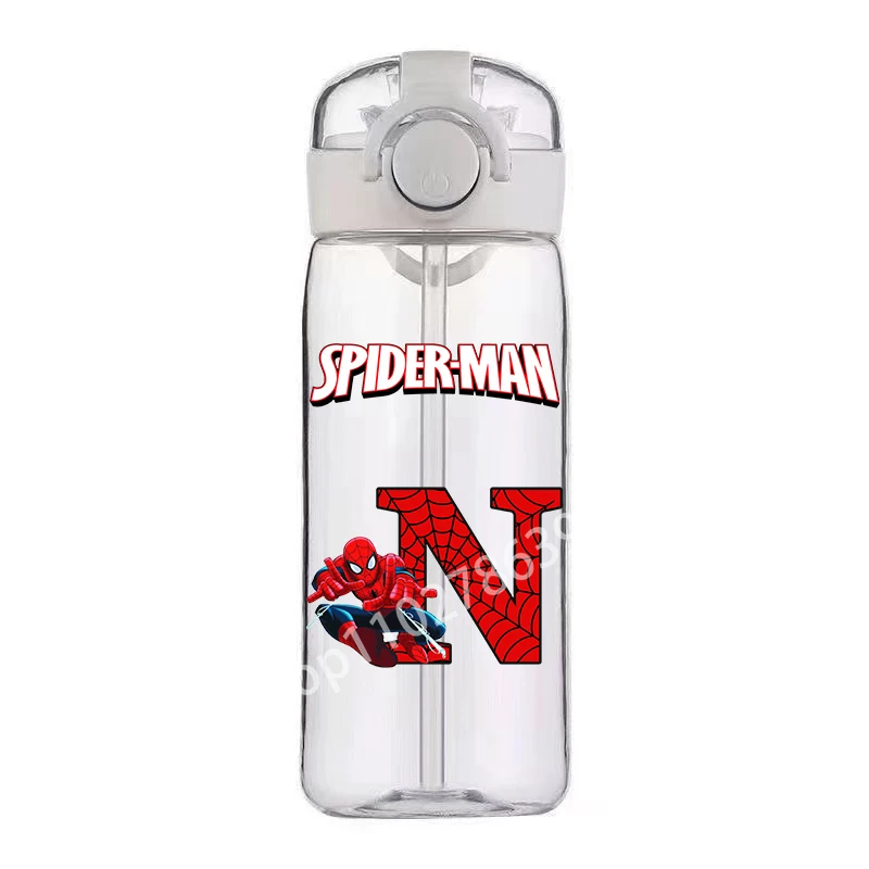 400 مللي Marvels SpiderMans أكواب الأولاد واضح العلامة التجارية عالية الجودة زجاجة ماء الرياضة في الهواء الطلق مانعة للتسرب زجاجة ماء بلاستيكية الاطفال هدية #6