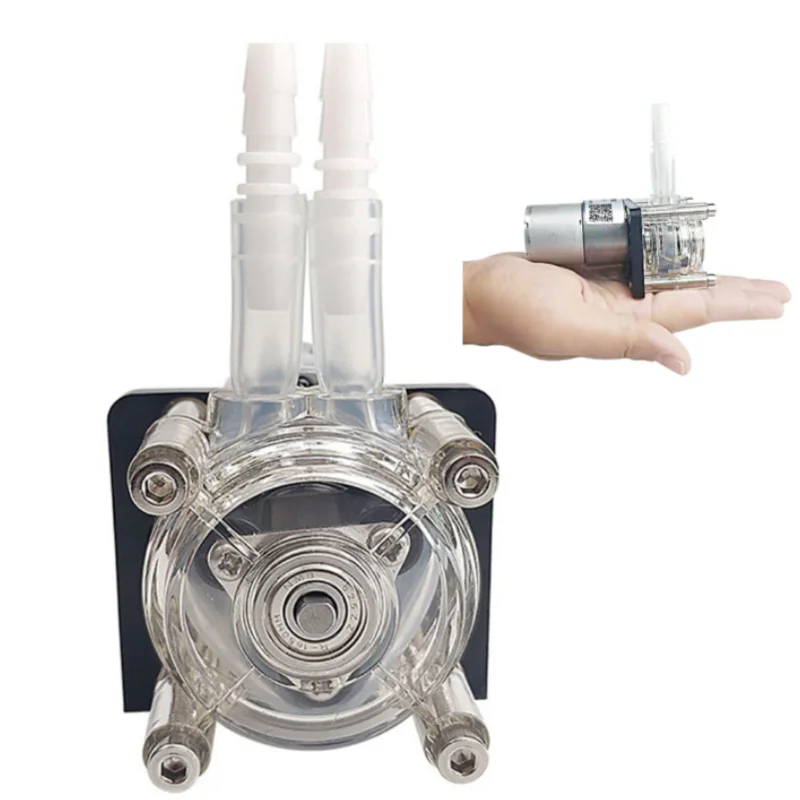 

Перистальтический насос постоянного тока 12 В/24 В, вакуумный миниатюрный дозирующий насос, шланговый насос для аквариумной лаборатории, аналитическая вода 6,4 мм ID × 9,6 мм O