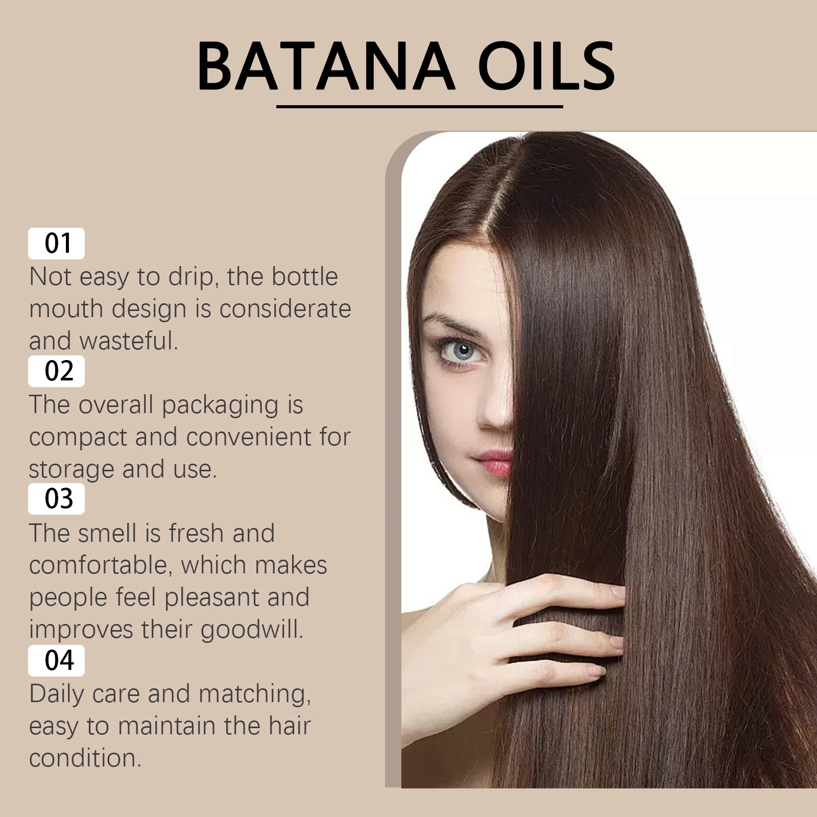 Hoegoa Batana Lightweight Hair Oil Nourishing Smoothing Shiny Soft Frizz Control Daily Use Non Greasy Hair Care