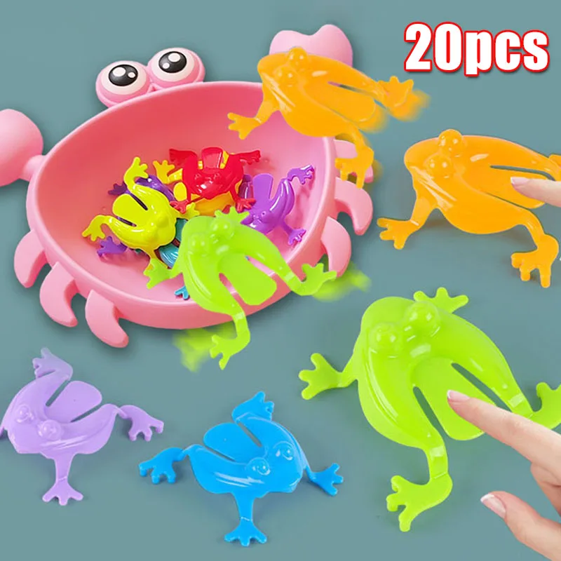 Plastic Jumping Frog Toys Children\'s Puzzle Decompression Small Toy Parent-child Interactive Game Inflatable Bouncing Toy Gifts