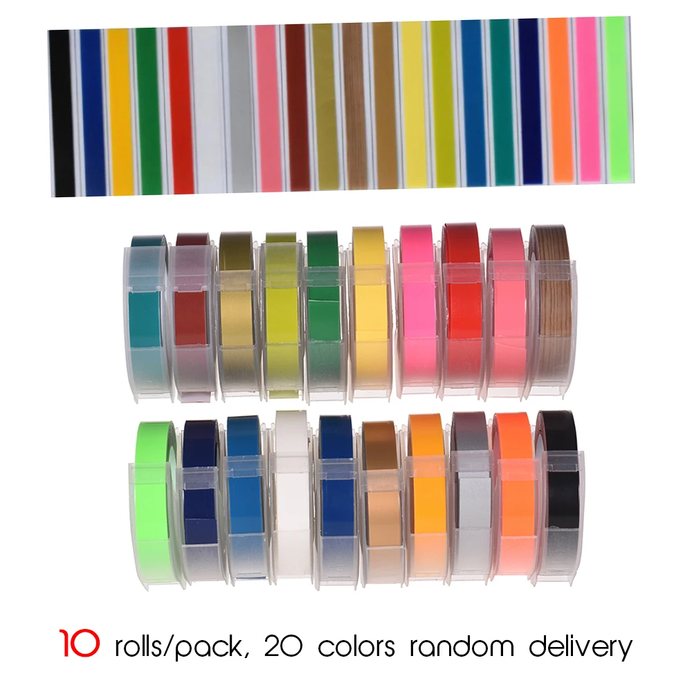 

【New】3D Plastic Embossing Label Tape Refill for DYMO 12965 1610 Label Maker with 3/8 Inch * 9.8 feet