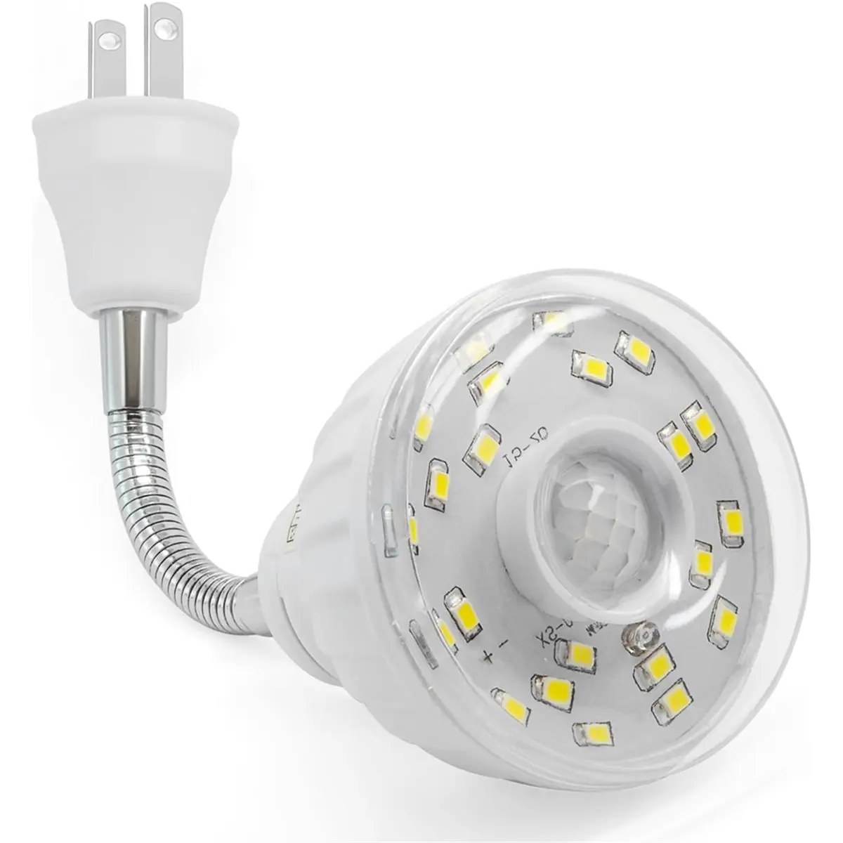 PREMIUM QUALITY LED Motion-Activated Directional Rotating Flexible Sensor Night Light AC Outlet Plug-in Wall Stair Lamp US Plug