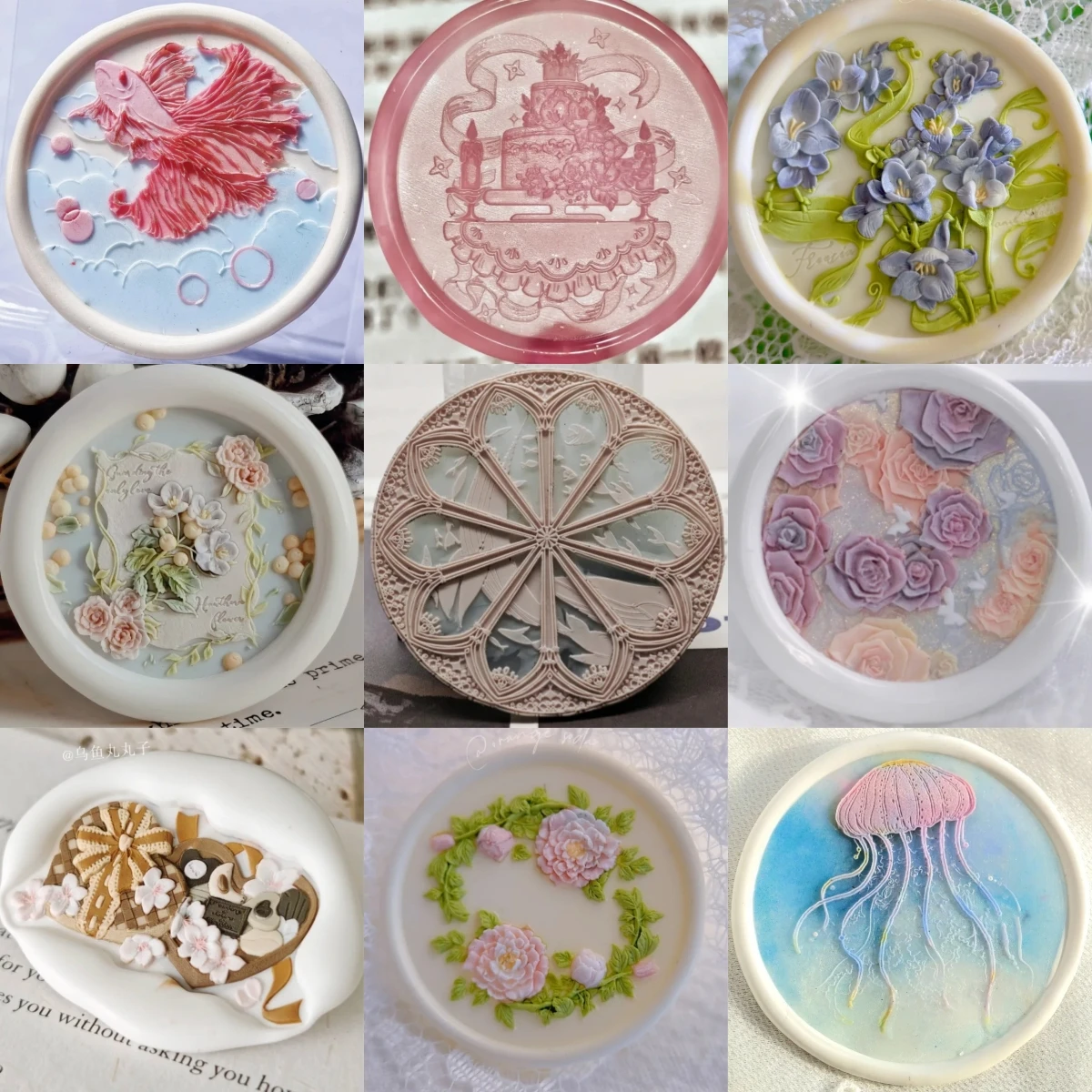 Sello de pintura contra incendios, lindo sello en relieve de medusas, cabeza de cobre tallada irregular, invitación de sobre, sello, juguete, cuenta de estudiante