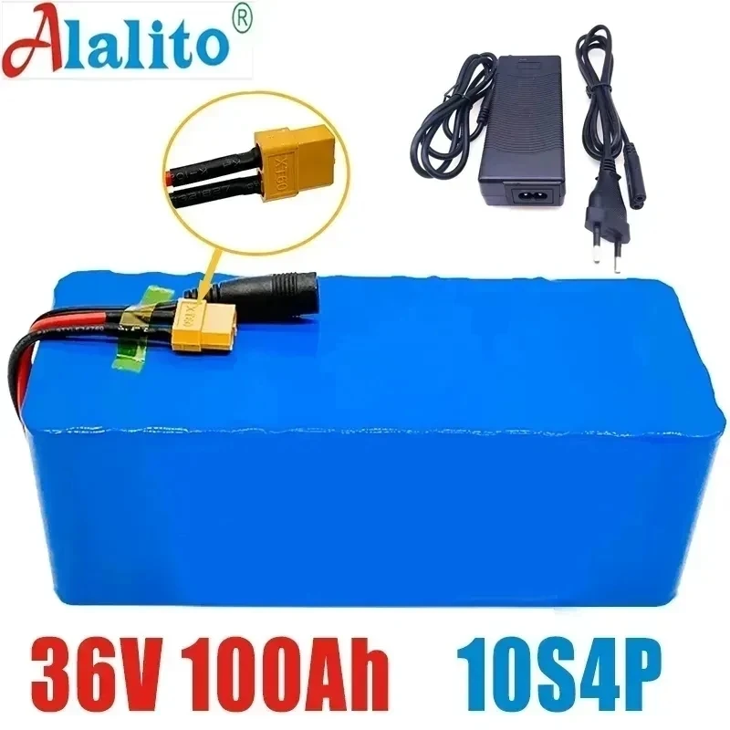 

36V battery 10S4P 100Ah battery pack 1000W high power battery 42V 100000mAh BMS+42V2A Charger