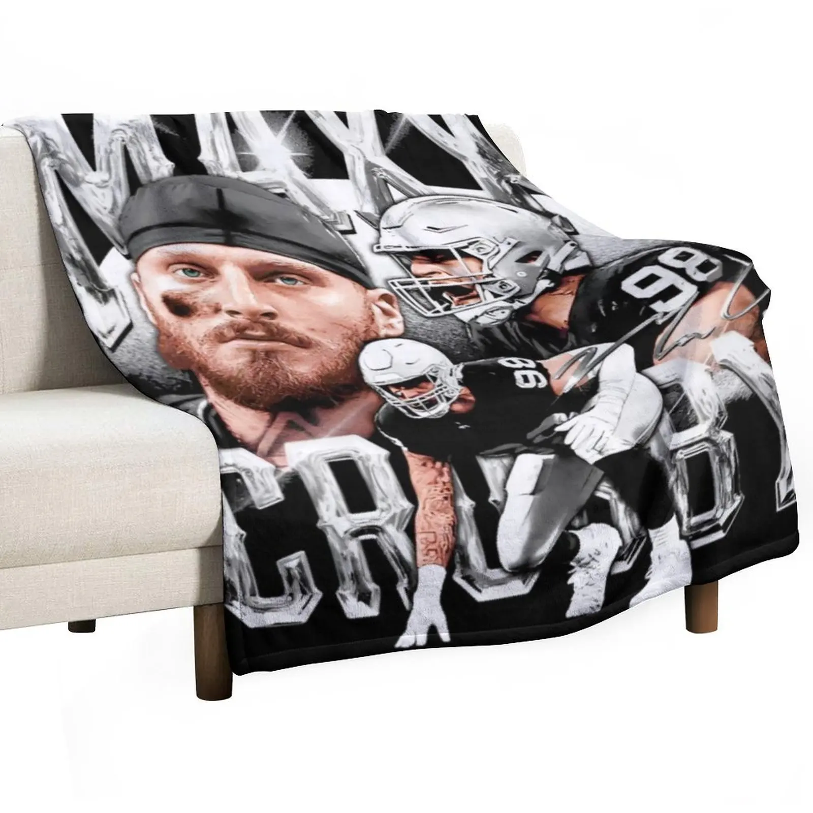 

Maxx Crosby Throw Blanket Long Lasting Soft Plush Blanket for Daily Use