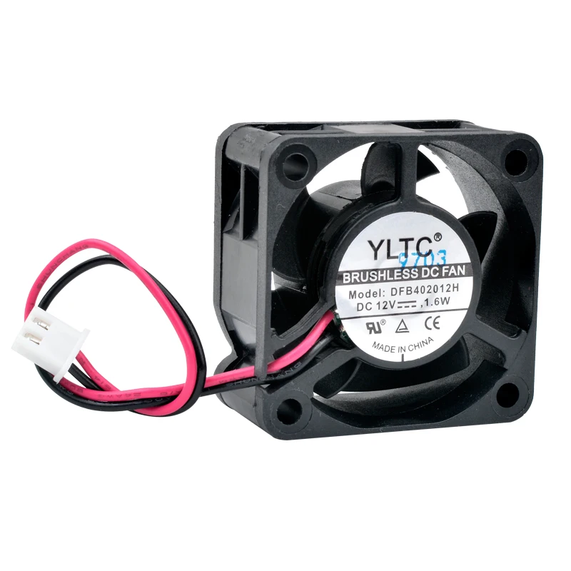 DFB402012M DFB402012H 4cm 40mm fan 40x40x20mm DC12V 1.6W 2pin Dual Ball Cooling Fan for Small Devices with 1U Power Supply