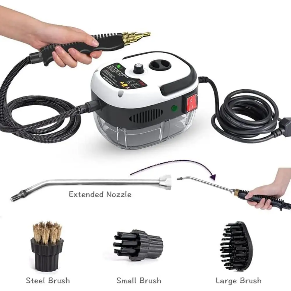 منظف البخار المحمول باليد 2500 واط ارتفاع ضغط آلة تنظيف البخار المضغوط المطبخ الحمام سيارة بلاط الجص