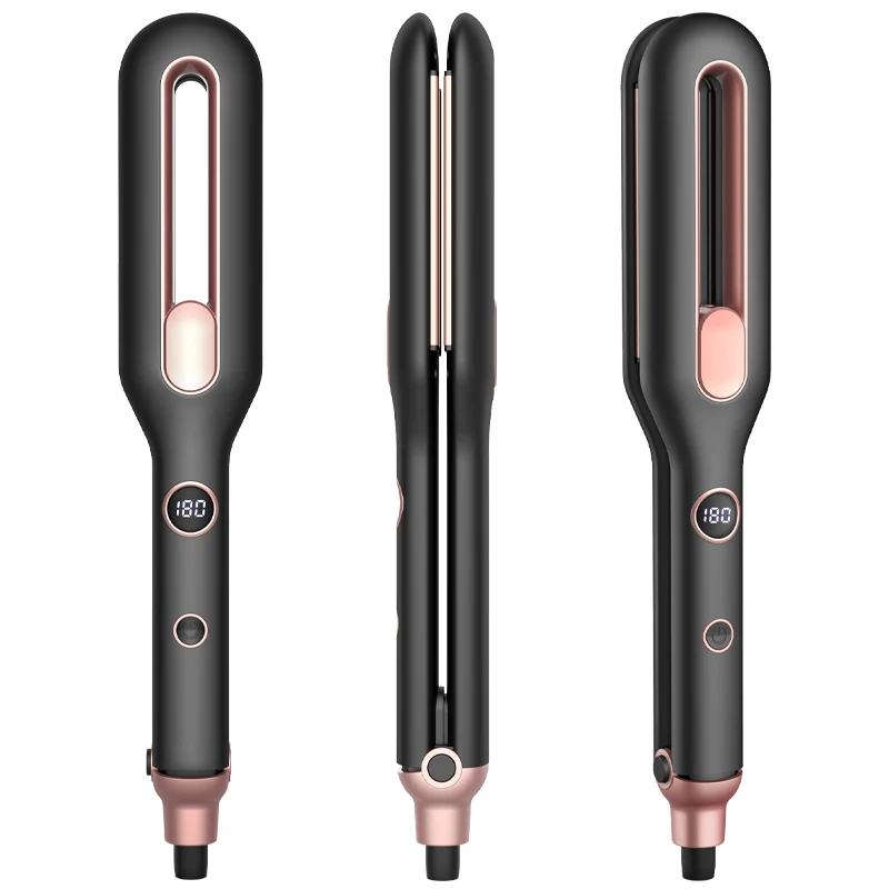 New Multi‑Functional 2‑in‑1 Ceramic Double Plate Hair Straightener Curling Iron LED Display Household Hair Styling Tool