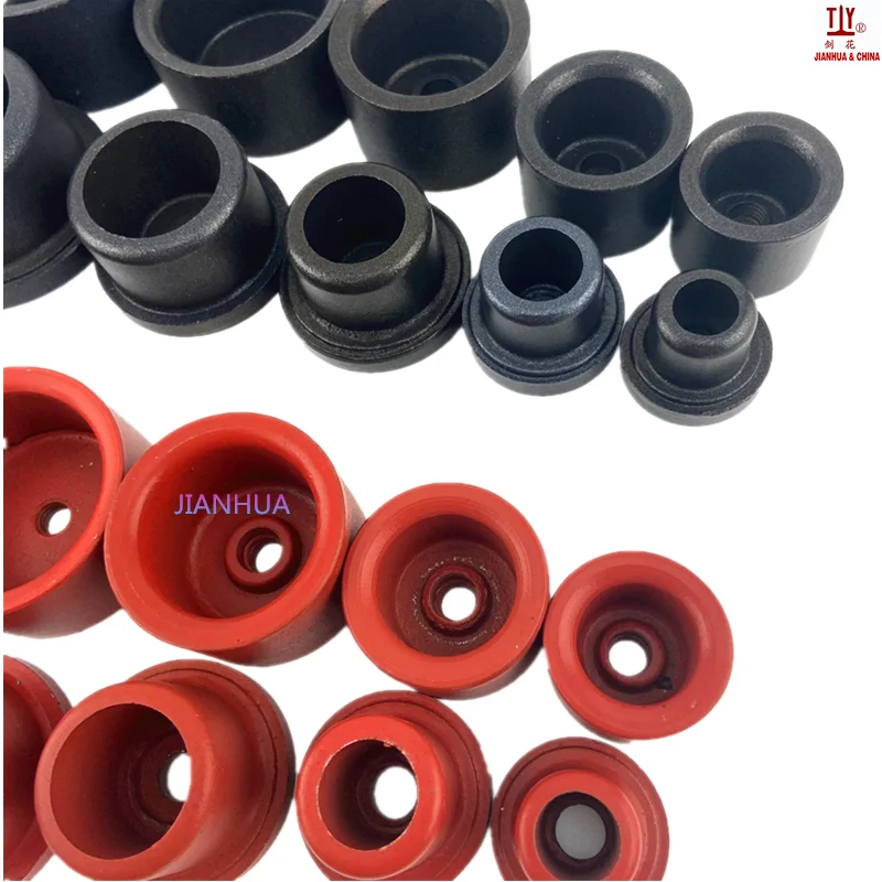 Red/Black 6pcs/set Medium Welding Parts Die Head 20-63mm Welding Tips Welding Mold PPR/PE/PB Water Pipe Hotmelt Butt Weld