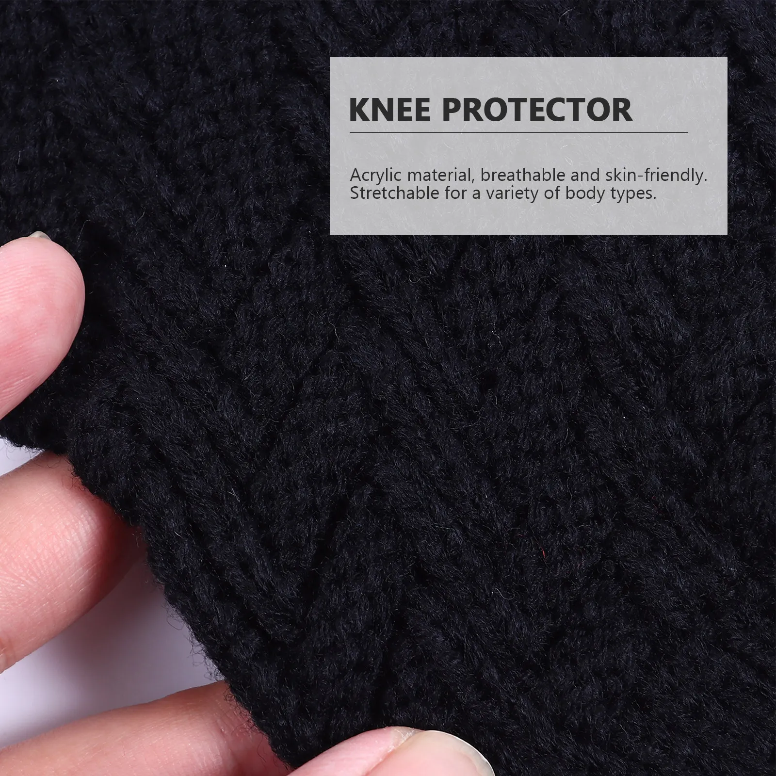 1Pair Knee Sleeve Warm Protector Non Slip Thickened Strap Lightweight Breathable Quick Dry Fitness Knee Brace Wraps