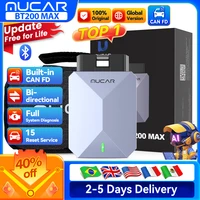 Actualización gratuita de por vida Escáner MUCAR BT200 Max OBD2 Control bidireccional CAN FD Herramienta de diagnóstico de todos los sistemas 15 Reinicio para todos los automóviles