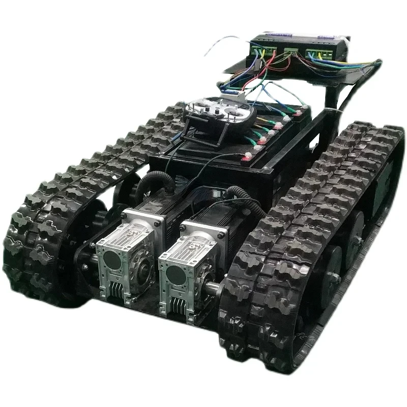 

Small Carbon Steel Rubber Track Chassis Electric Remote Control Snow Underwater All Terrain Engineering Transport Vehicle