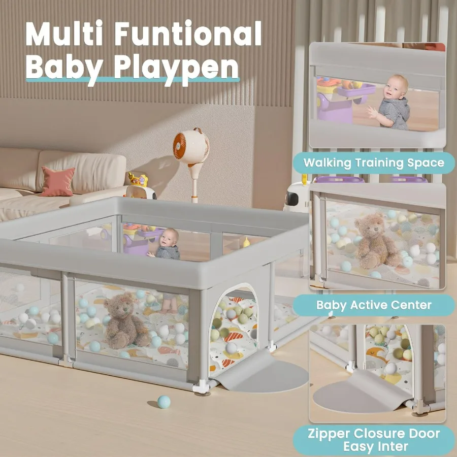 Box per bambini con tappetino Piccolo box per neonati e bambini piccoli Cartuccia per recinzione per bambini da 50 x 50 pollici