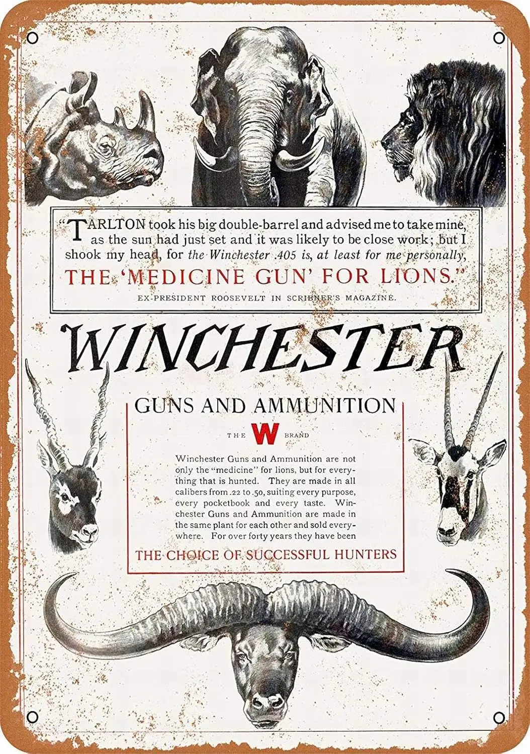 Metal Sign - Winchester Guns Ammunition Retro Wall Decor Home Decor-aluminum