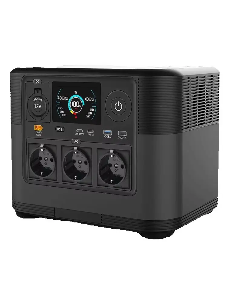 DEMUDA M9 Tragbare Powerstation, 1200W Reine Sinuswelle 1008Wh LiFePO4 Solargenerator, EU 220-230V AC-Steckdose mit MPPT BMS-Schutz, Notstromversorgung für Camping, Wohnmobil, Gartenparty &