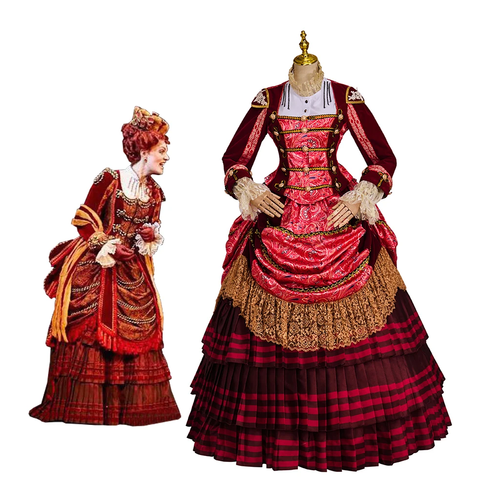 The Phantom Of The Opera Carlotta Guidicelli Cosplay Costume Renaissance Red Dress Musical Stage Performance Costume Halloween