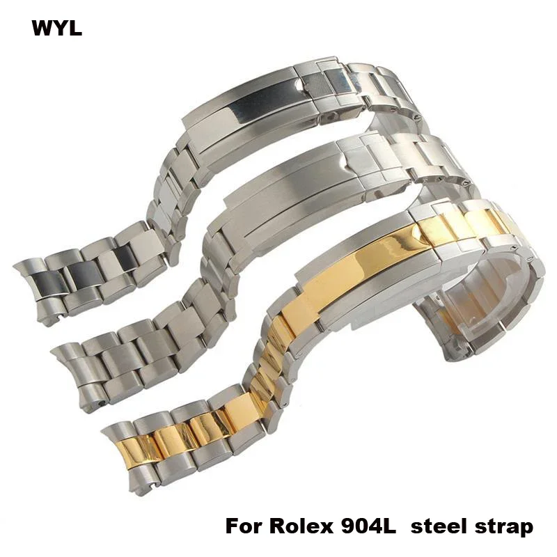 904L Watch Bracelet For Rolex DAYTONA GMT SUBMARINER Watch Accessories Metal Strap Stainless Steel  20mm 21mm