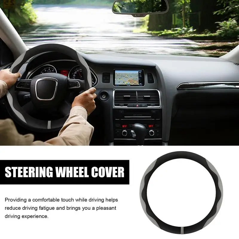 

Steering Wheel Cover Steering Wheel Wraps Anti-Slip Cover Steering Wraps Absorb Sweat Comfortable Grip Breathable Fits Truck Car