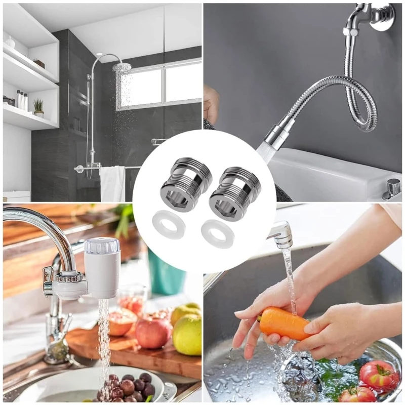 2 pezzi adattatori per rubinetto da cucina adattatore per rubinetto in acciaio inossidabile connettore aeratore per rubinetto