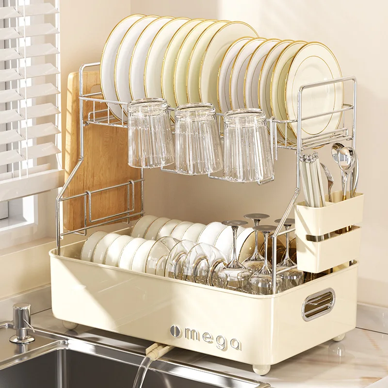 Drainage Bowl and Chopstick Rack Bowl and Plate Storage Rack Drainage Rack Non perforated Bowl and Plate Tableware Storage Rack