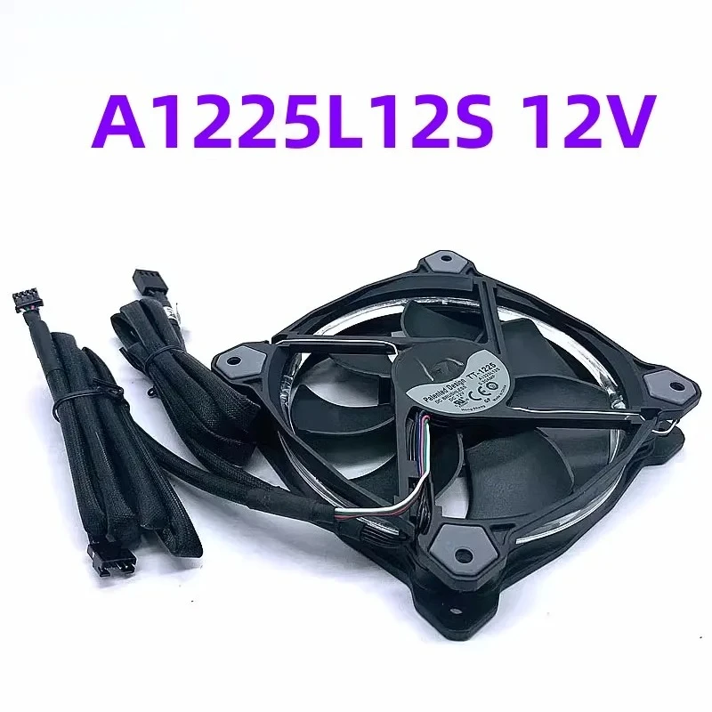 a1225l12s-rising-rgb-256-color-led-red-light-12v-030a-1600rpm-120-120-25mm-shock-absorbing-and-silent-12cm-water-cooled-fan