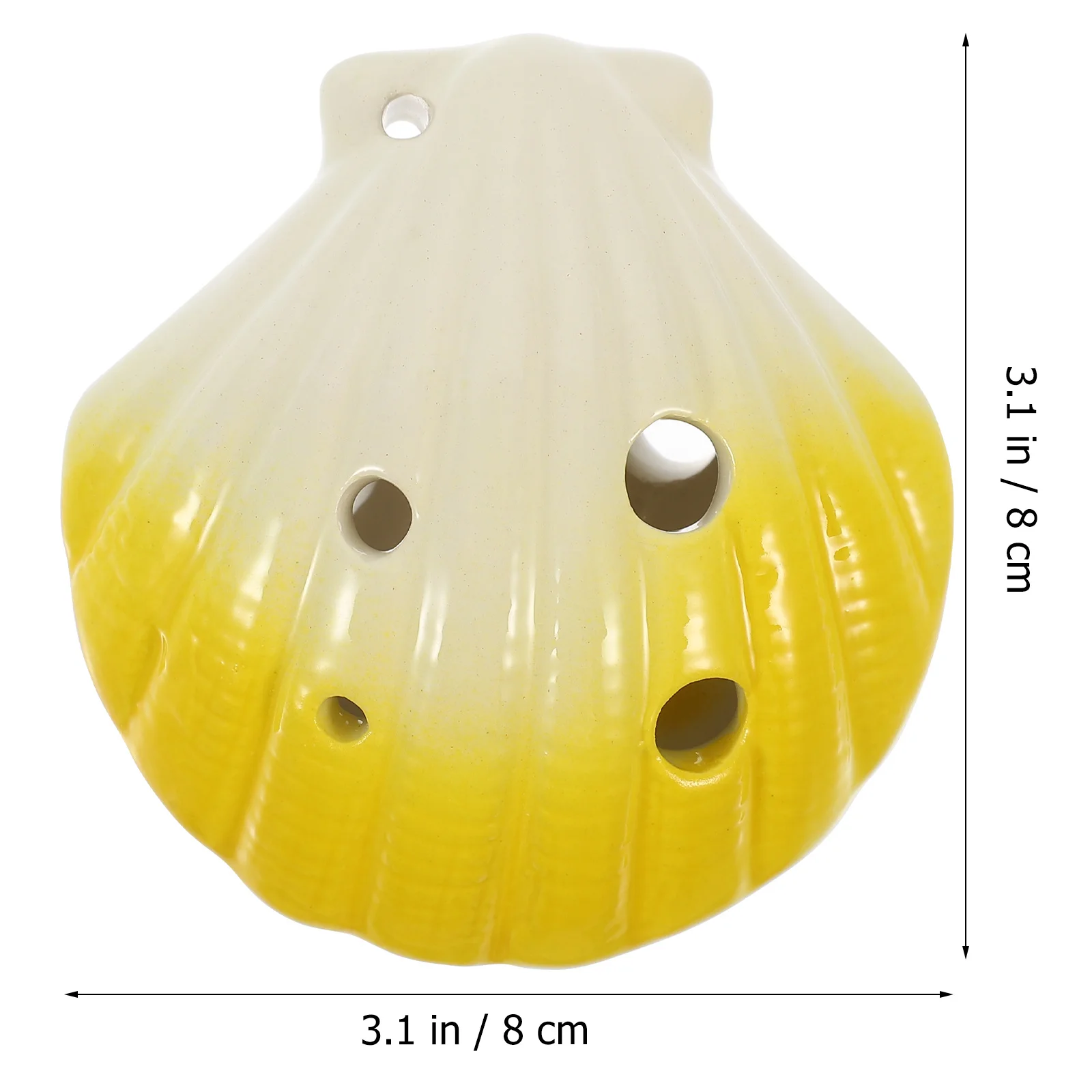 

Ceramic 6 Holes Ocarina Shell Shape Practice Musical Instrument Portable Beginner Wind Instrument for Kids Gift