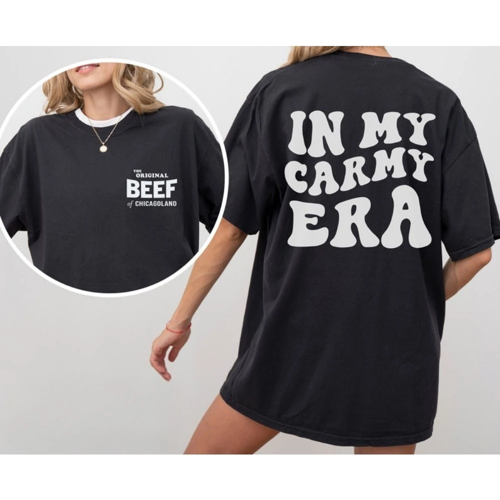 في عصر بلدي كارمي قميص البقر الأصلي من شيكاجولاند وجبة عائلية سباغيتي جيريمي ألين المشجعين للجنسين تيز الملابس الجمالية #1
