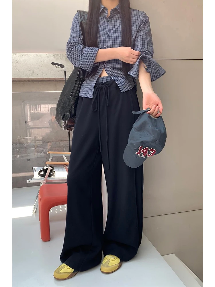 قميص نسائي بأكمام طويلة بنقشة مربعات زرقاء، تصميم جديد للخريف، أسلوب بسيط للعمل، قطن 00٪، قميص داخلي، قمة أنيقة وفريدة #1