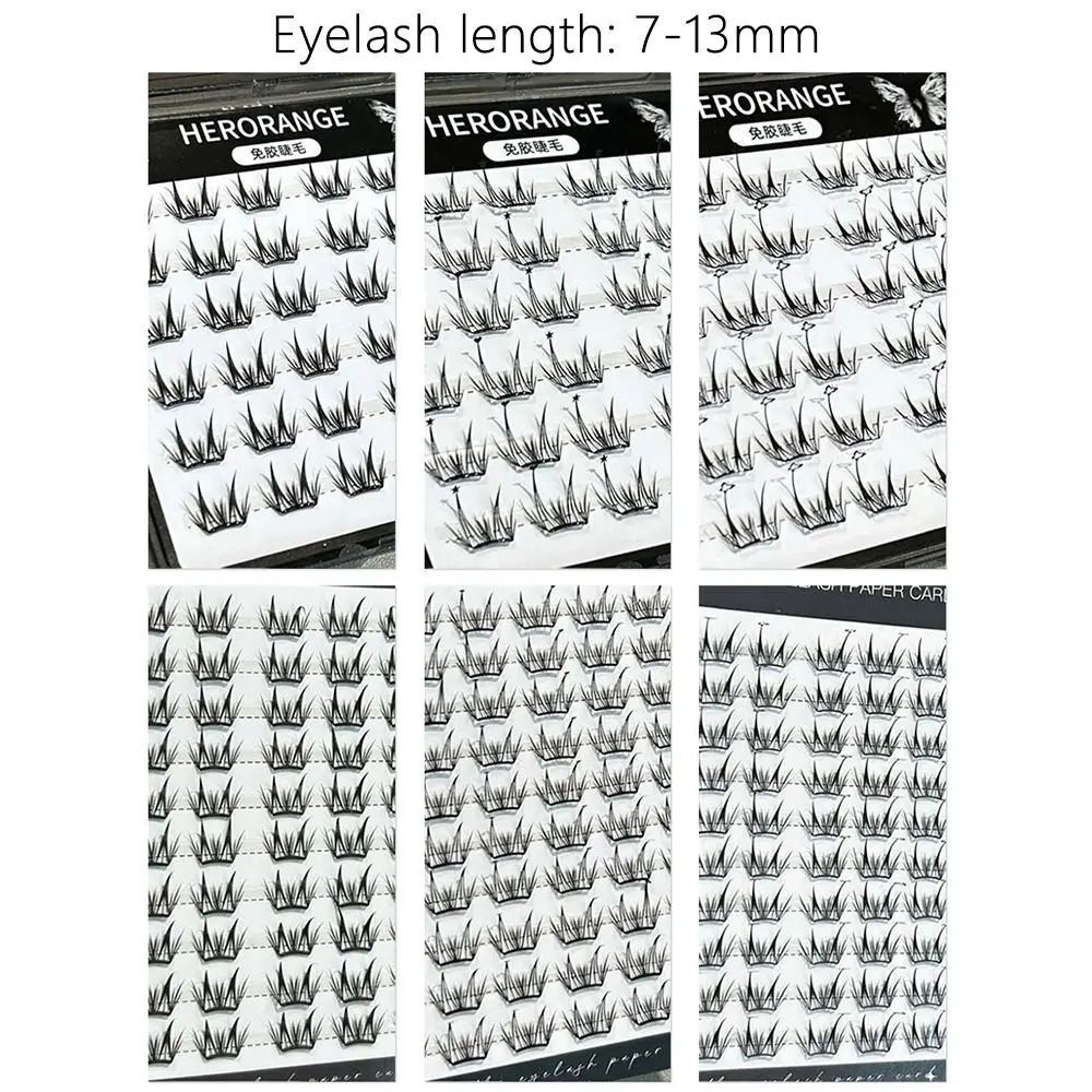 Presione en pestañas autoadhesivas de racimo, aspecto Natural, pestañas postizas reutilizables sin pegamento, pestañas de Manga negras hechas a mano, belleza para mujer