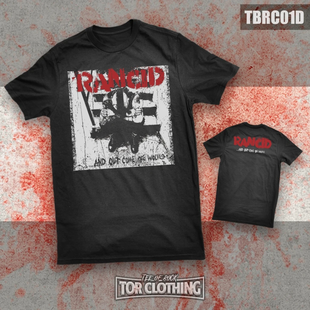 

T-shirt Rancid Punk Band Rock American Band Singer T-shirt Men Street Hip-hop Rock Short-sleeved Women Cotton Round-neck Top