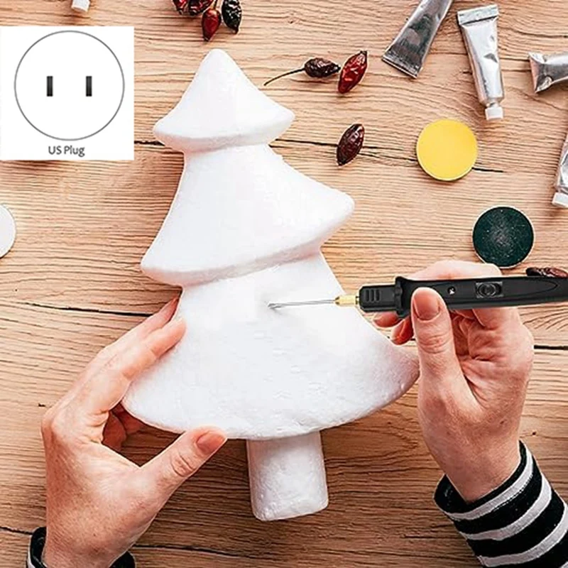 Kit cortador de isopor elétrico, fio quente, faca e corte plano, para ângulo arbitrário, ampla aplicação, plug EUA