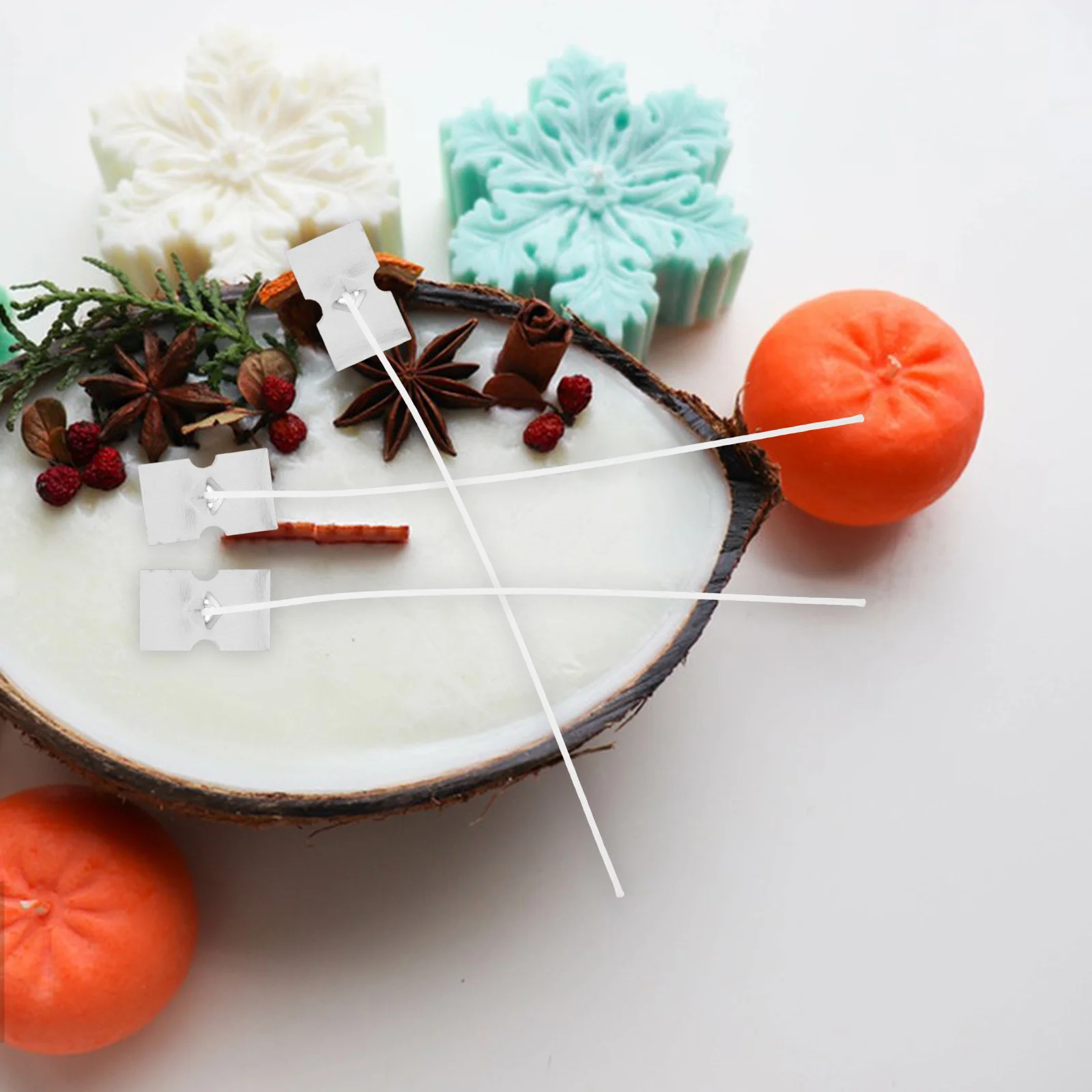 50pcs Cotton Wicks For Making Pre-Waxed Low Smoke Diy Oil Lamp Tiki Torch Alcohol Lamp Replacement