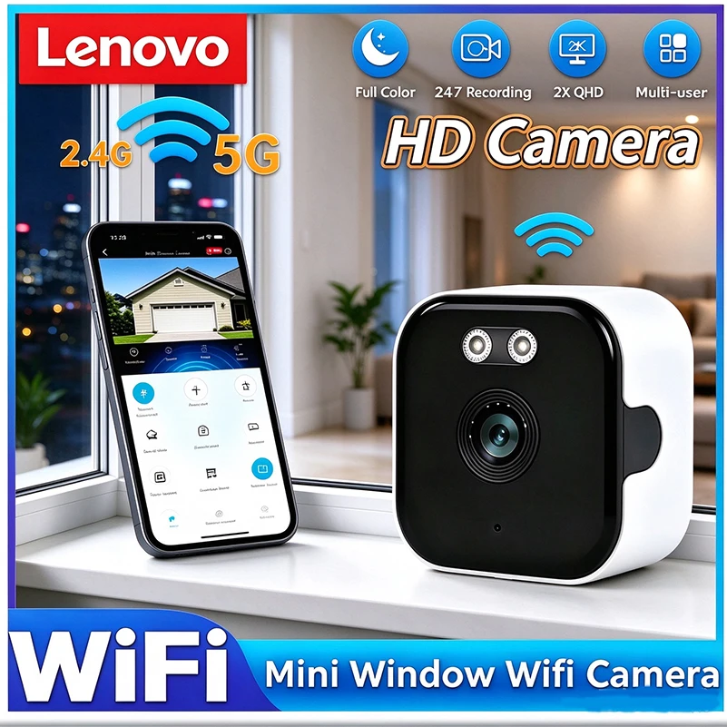 4K WLAN-Kamera Sicherheitsmonitor Mini 1080P HD Camcorder für Innenräume mit Nachtsicht Intelligente Videokamera für Sicherheitsschutz NEU