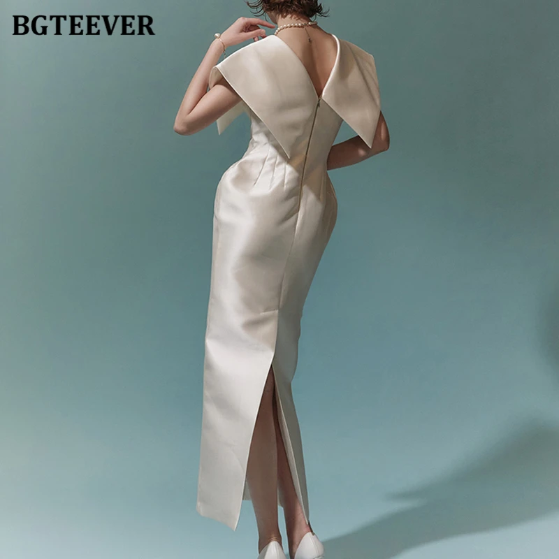 BGTEEVER élégant revers femmes paquet robe de hanche printemps été mode taille mince sans manches dames robe moulante