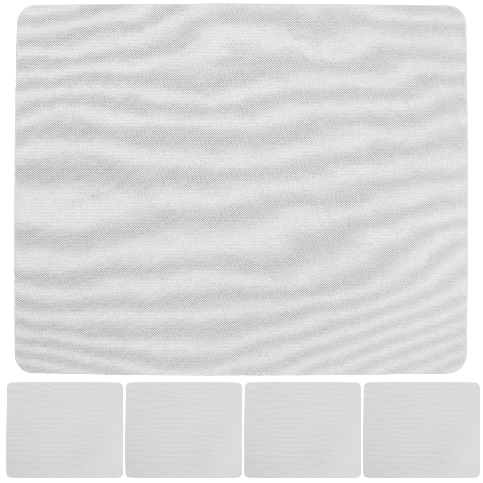 

5pcs Mouse Pad White Large Gaming Cloth Heat Transfer Sublimation Blank Desk Mat Non Skid Rubber Bottom