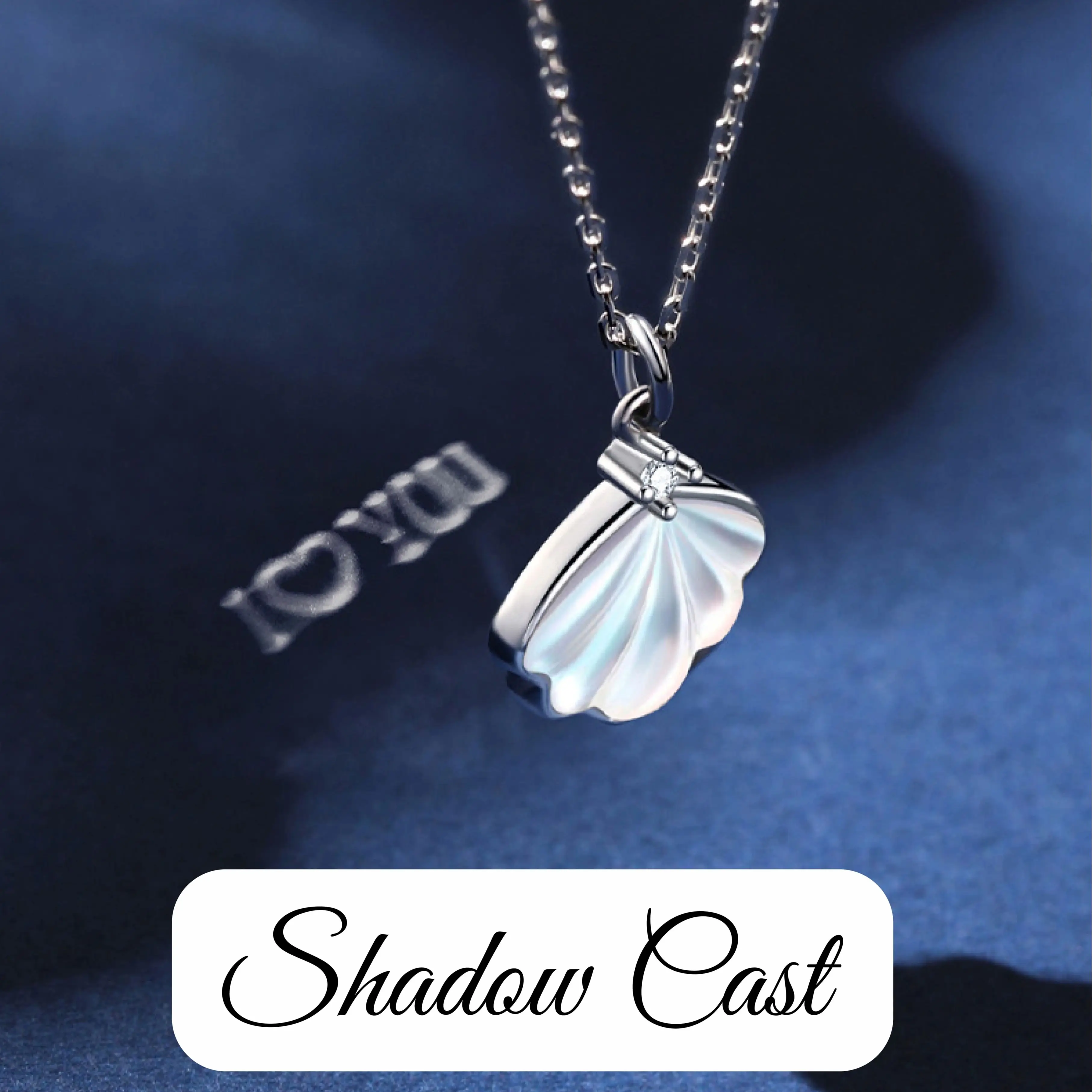 Light Sculpted Necklace Reflect Show Shadow Cast LOVE Pattern Silver S925 Jewelry Hidden Romantic Party Gift Wedding Engagement