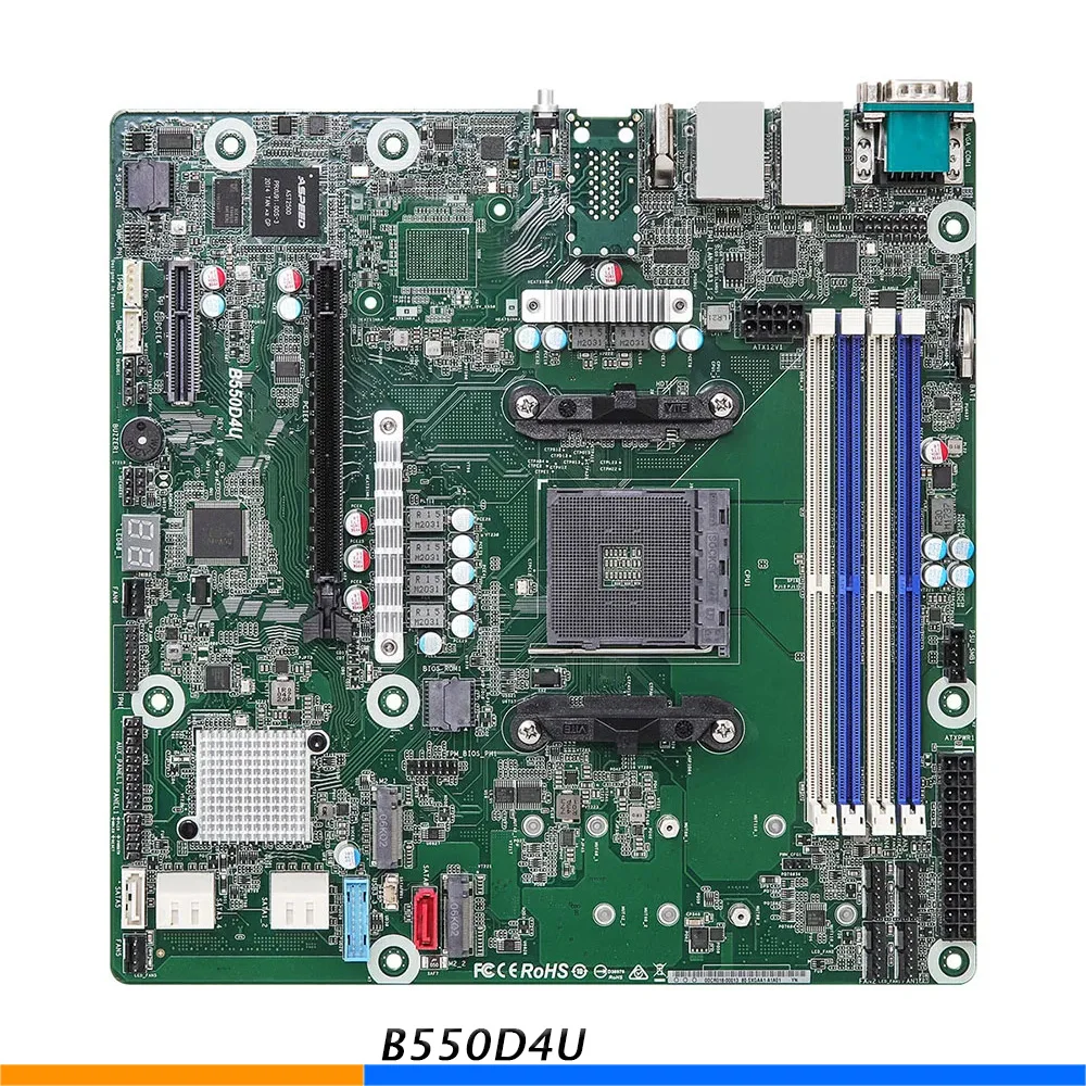 B550 Server Motherboart For ASRock Rack B550D4U Support DDR4 ECC Ryzen 5000